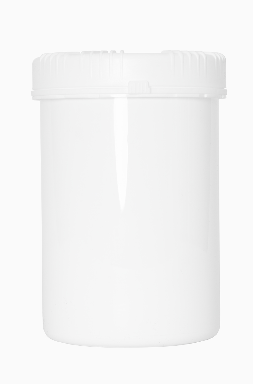 Kunststoff Schraubdeckeldose UN Packo: 1,0 Liter, Farbe: weiß