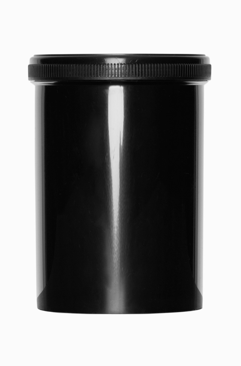 Kunststoff Schraubdeckeldose: 1,0 Liter, Farbe: schwarz