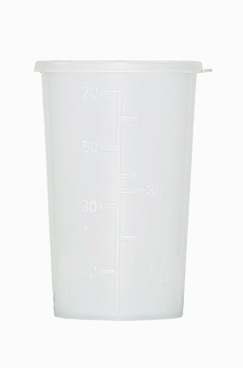 Laborbecher: 80 Milliliter, Farbe: natur