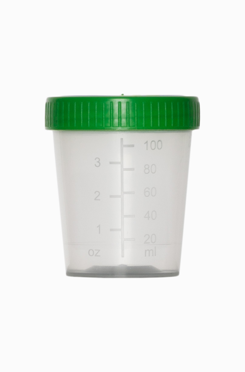 Probenbecher: 100 Milliliter, Farbe: klar transparent