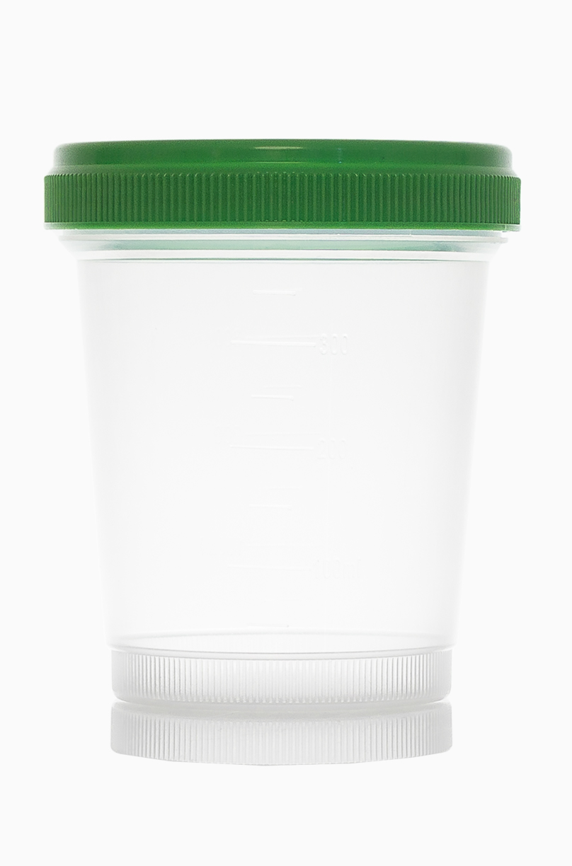 Schraubdeckelbecher: 400 Milliliter, Farbe: klar transparent