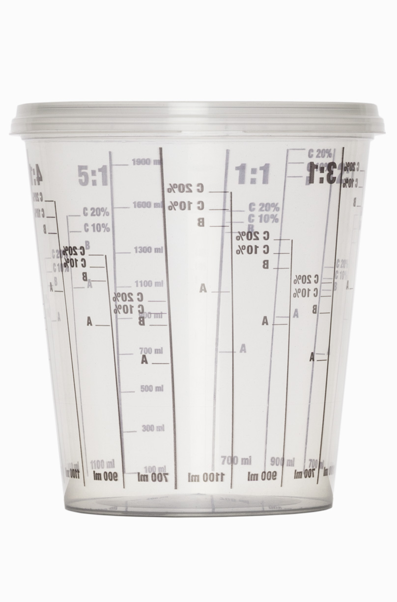 Laborbecher: 1,9 Liter, Farbe: klar transparent