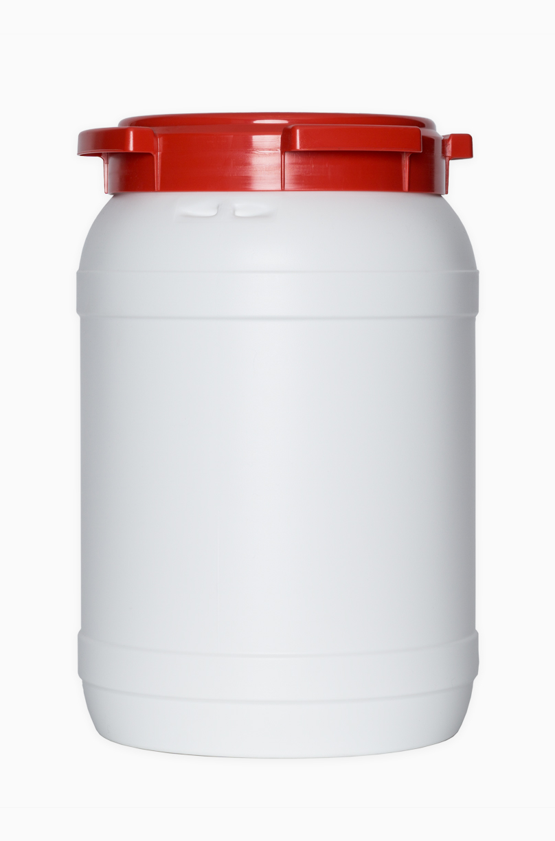 Schraubdeckel Weithalsfass: 20,0 Liter, Farbe: weiß