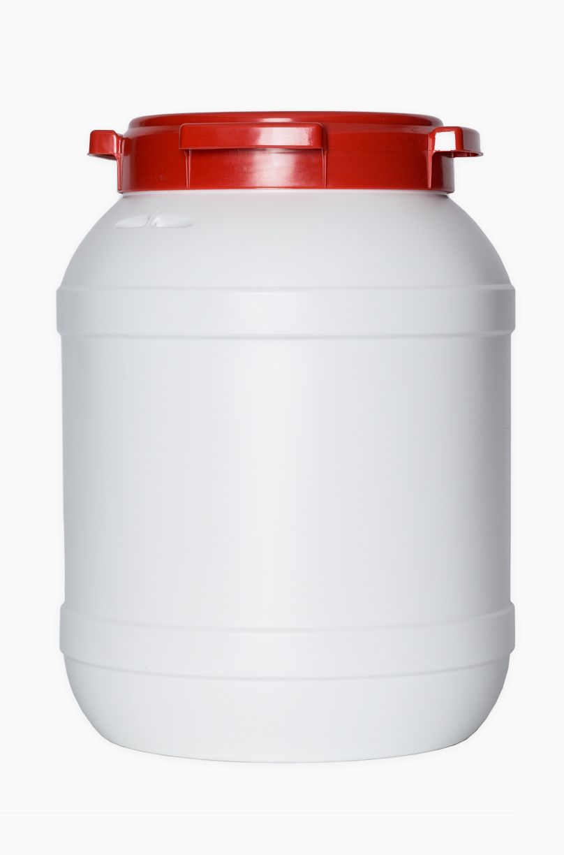 Schraubdeckel Weithalsfass: 26,0 Liter, Farbe: weiß