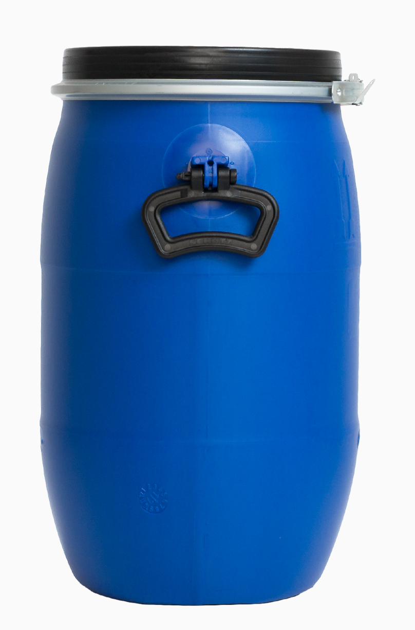 Kunststoff Deckelfass: 30,0 Liter, Farbe: blau