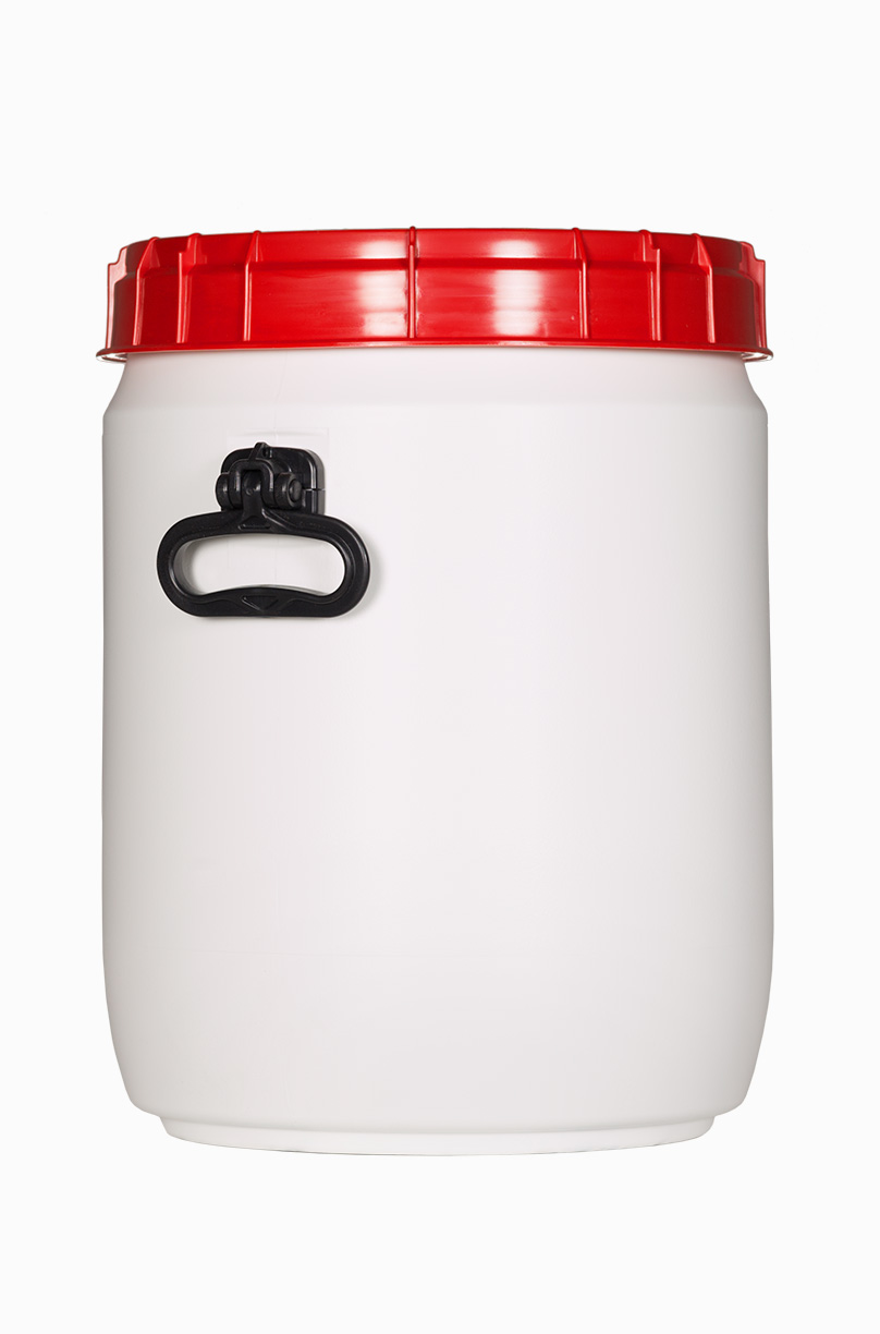 Kunststoff Superweithalsfass: 34,0 Liter, Farbe: weiß