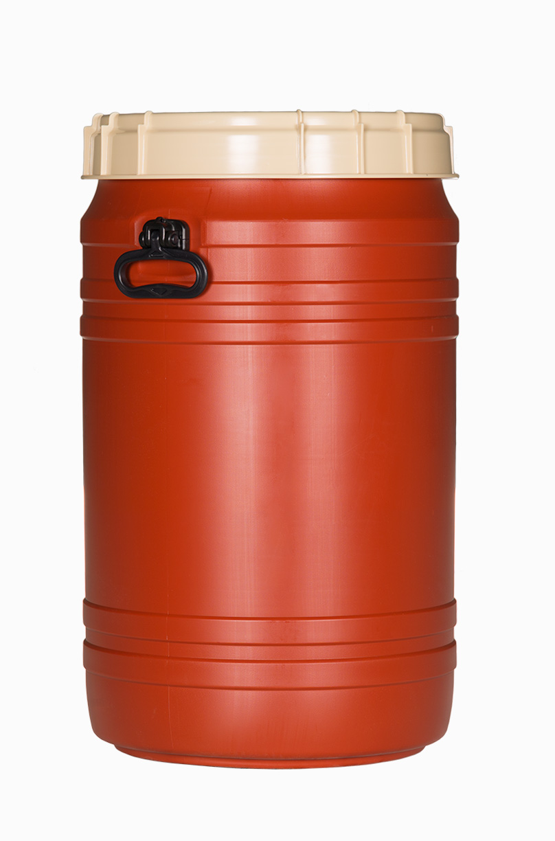 Kunststoff Superweithalsfass: 75,0 Liter, Farbe: braun