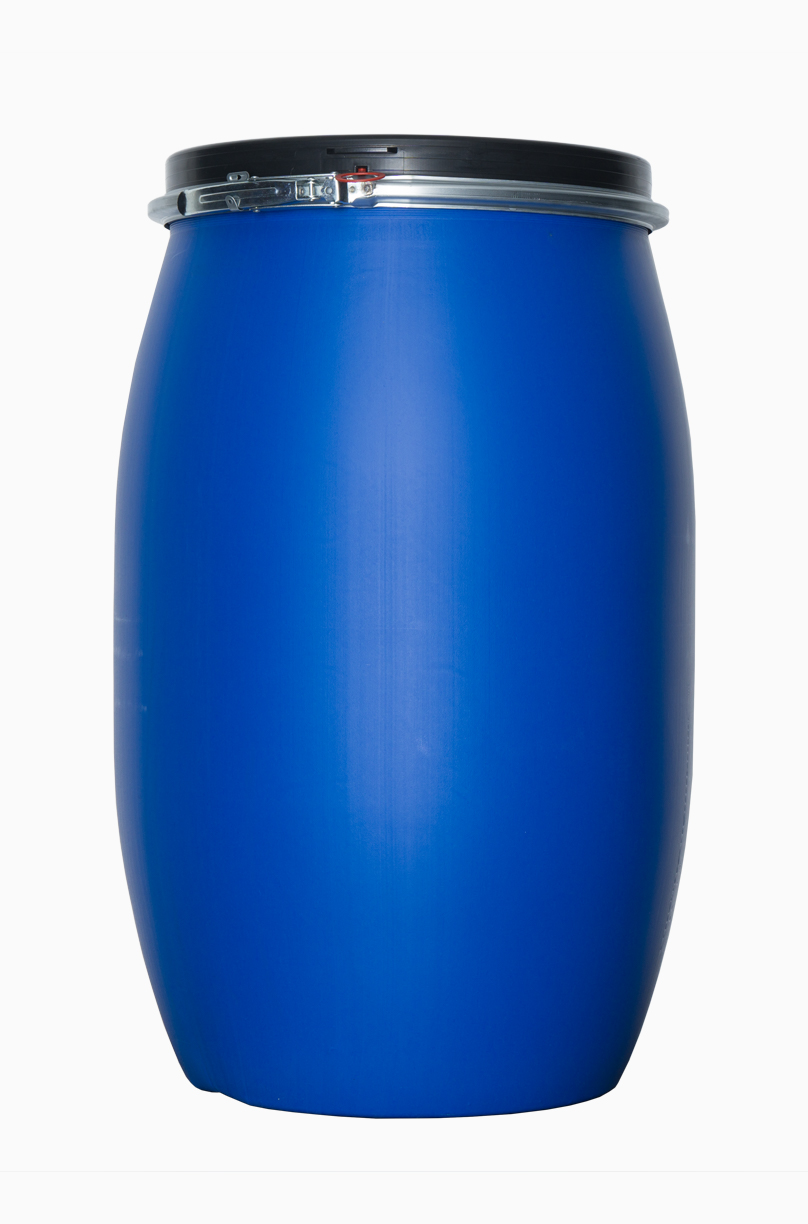 Kunststoff Deckelfass: 120,0 Liter, Farbe: blau