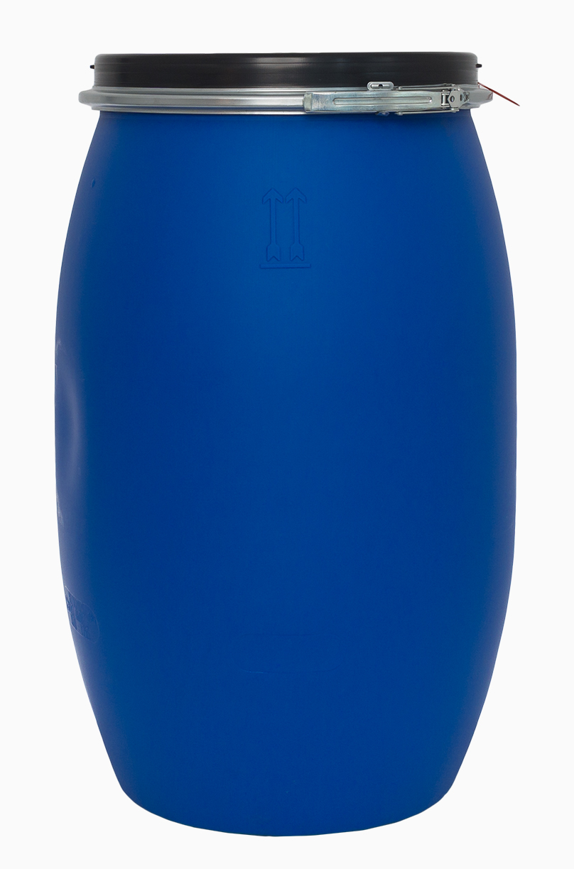 Kunststoff Deckelfass: 120,0 Liter, Farbe: blau