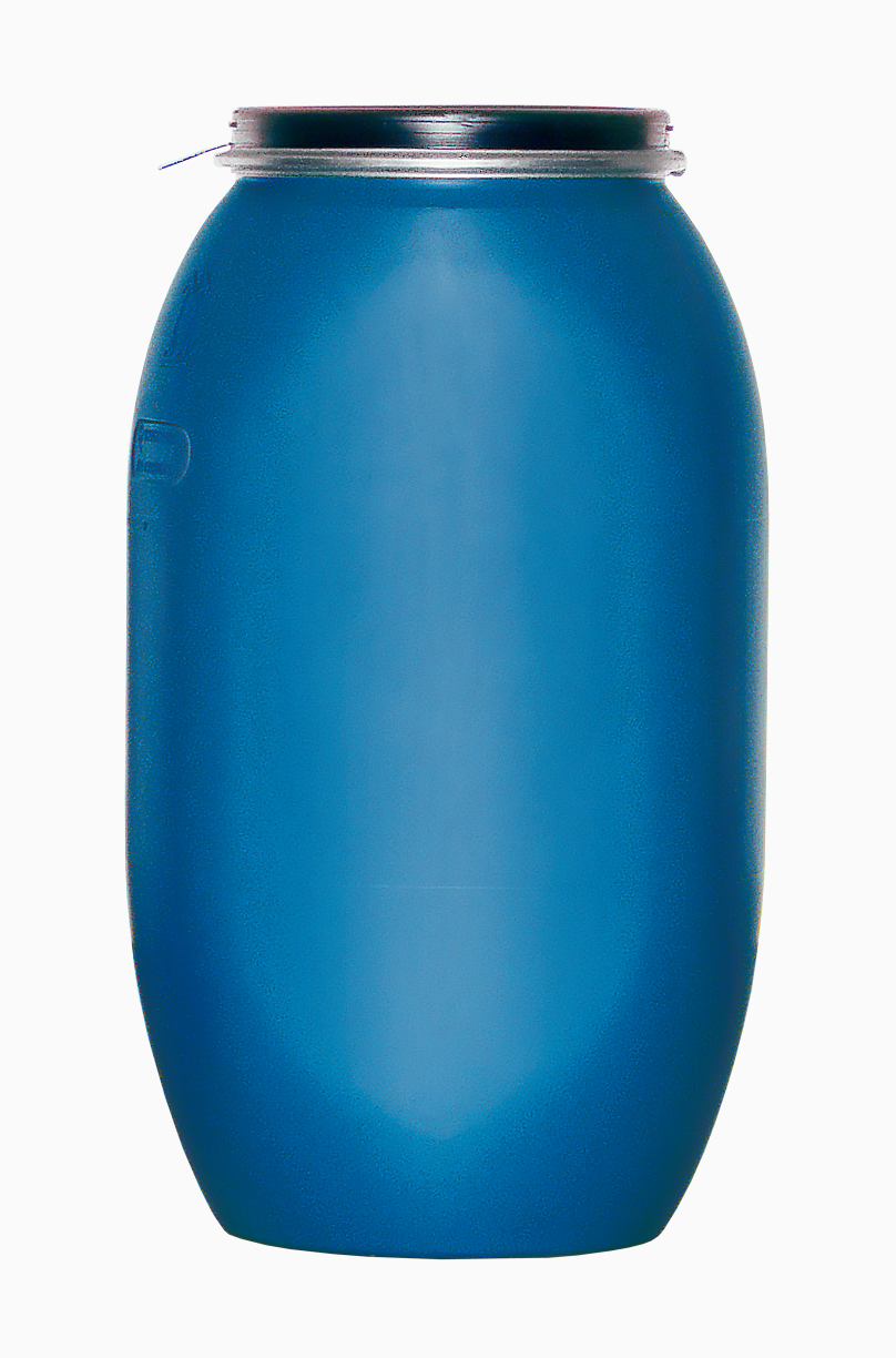 Kunststoff Deckelfass: 120,0 Liter, Farbe: blau