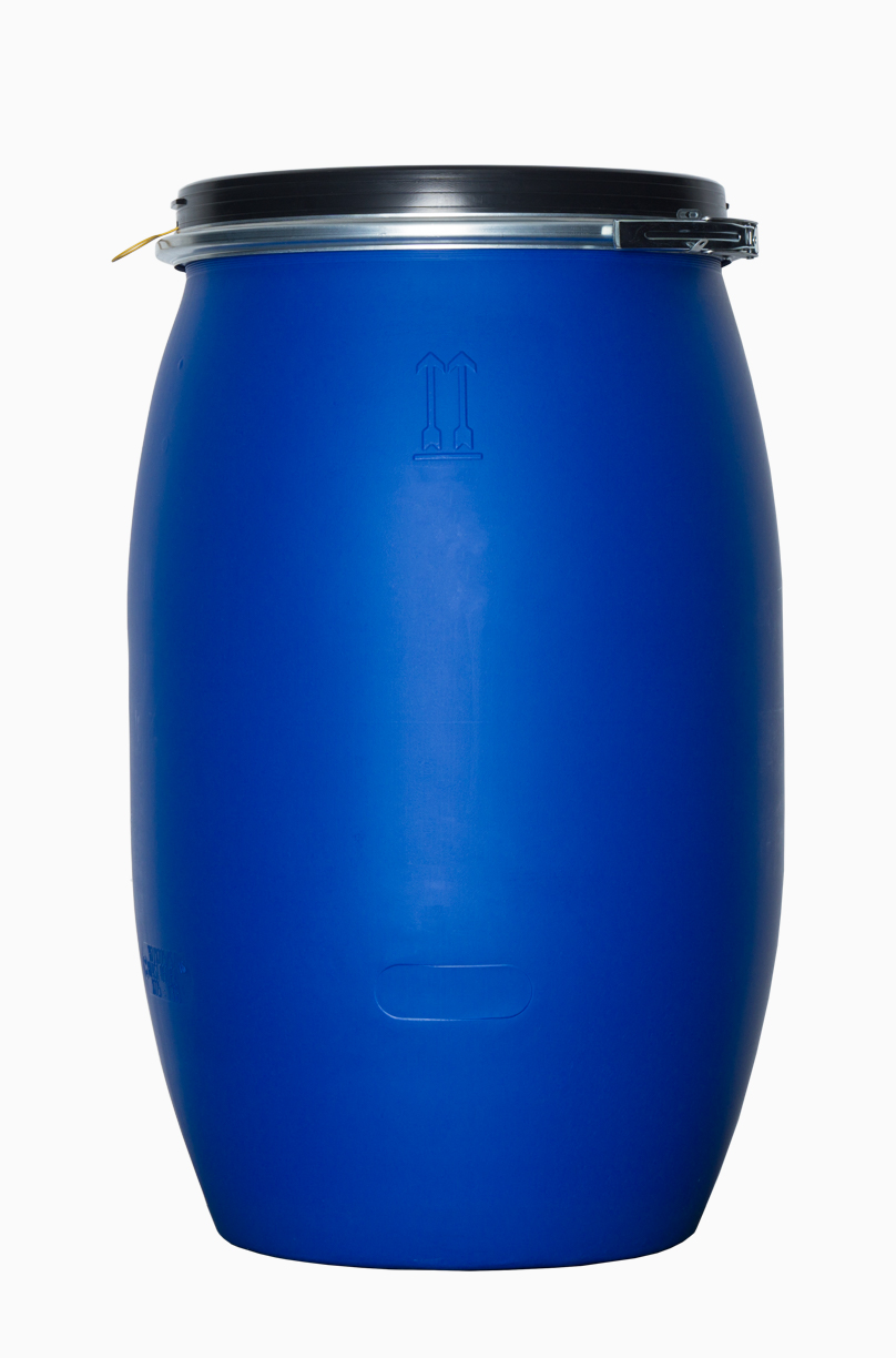 Kunststoff Deckelfass E.V.: 120,0 Liter, Farbe: blau