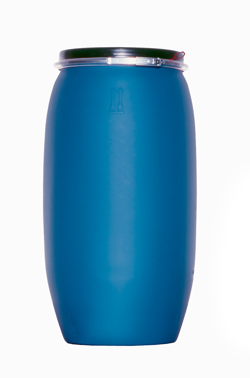 Kunststoff Deckelfass: 150,0 Liter, Farbe: blau