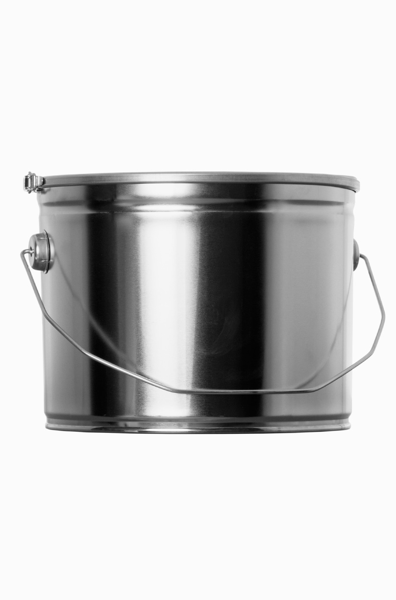 Weißblecheimer: 6,0 Liter, Farbe: blank