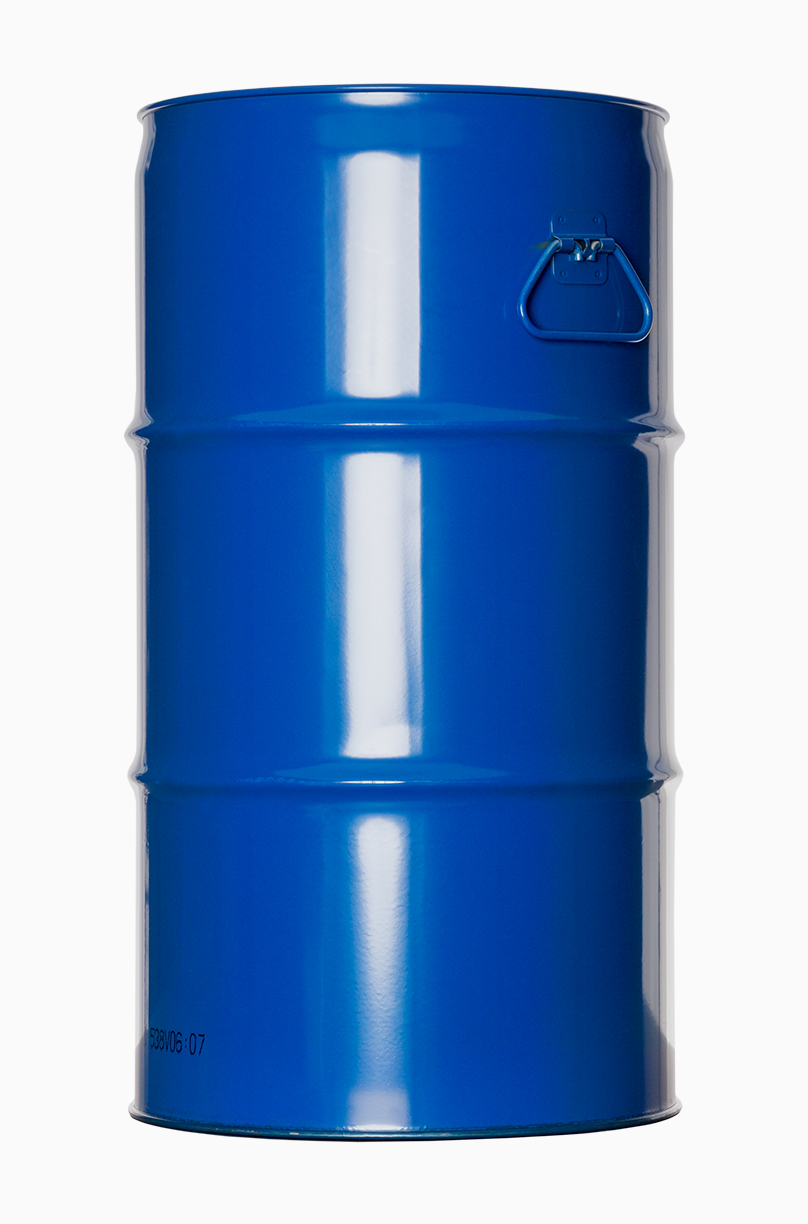 Stahlblech Flachkanne: 60,0 Liter, Farbe: blau RAL 5010