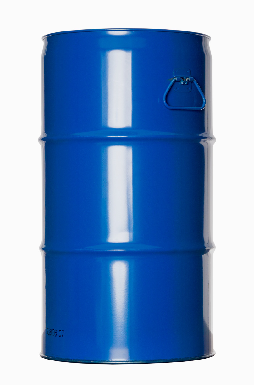 Stahlblech Flachkanne i.l.: 60,0 Liter, Farbe: blau RAL 5010