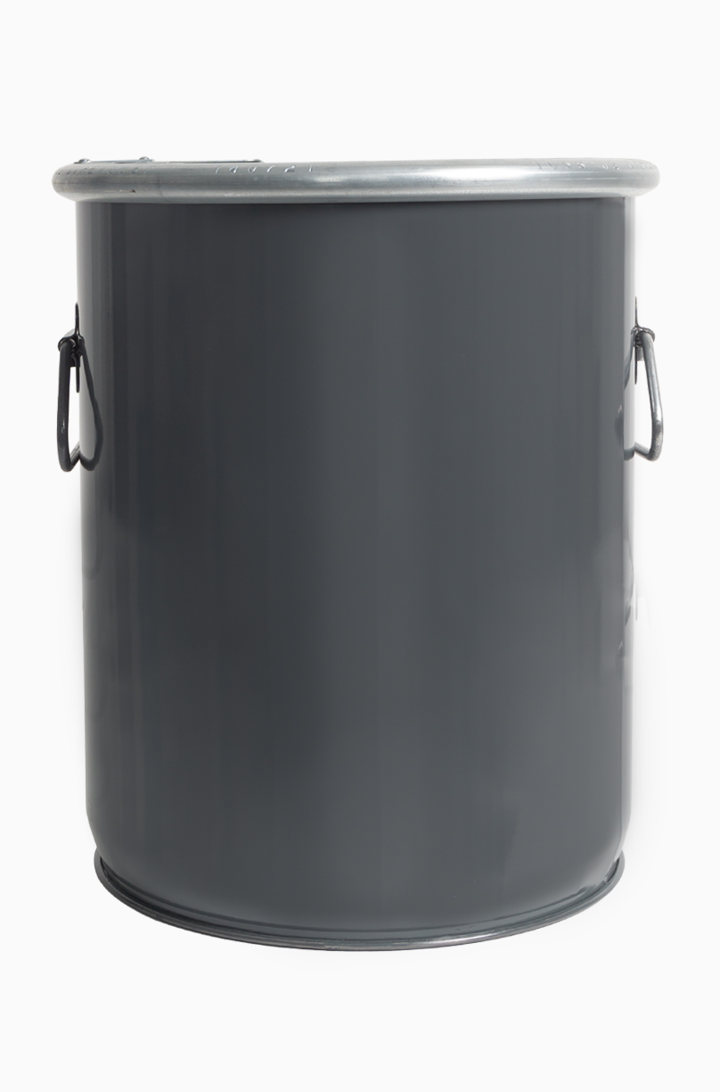 Stahlblech Hobbock zyl.: 20,0 Liter, Farbe: grau RAL 7012