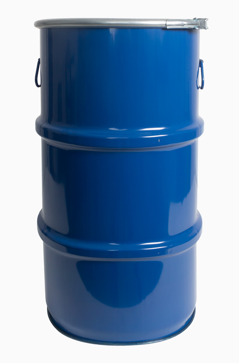 Stahlblech Hobbock zyl.: 60,0 Liter, Farbe: blau RAL 5010