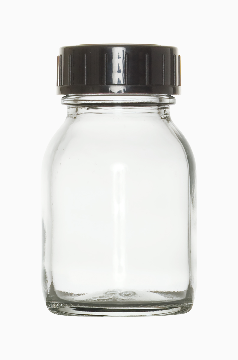 Weithalsglas: 50 Milliliter, Farbe: klar