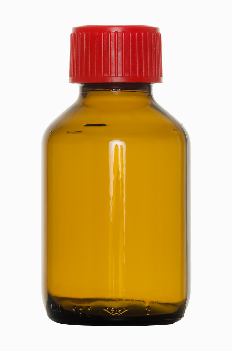 Leichte Verpackungsflasche: 100 Milliliter, Farbe: braun