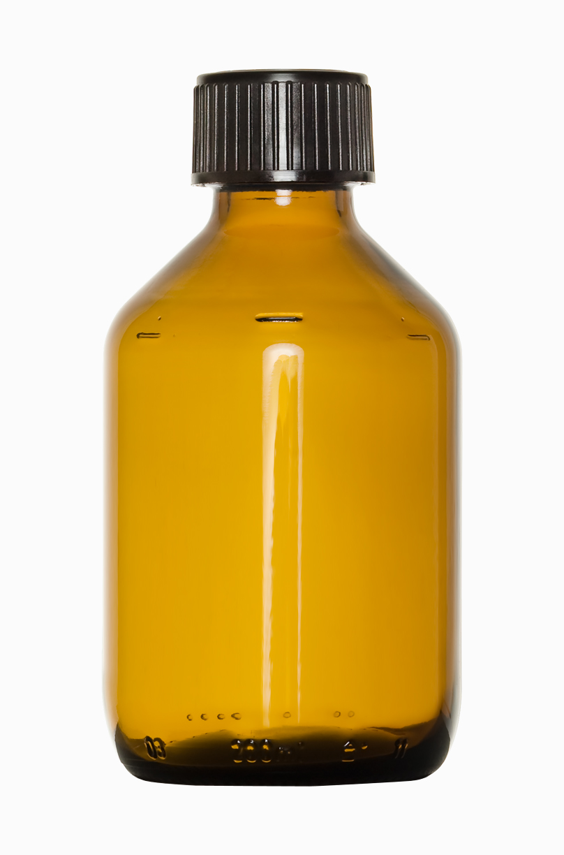 Leichte Verpackungsflasche: 200 Milliliter, Farbe: braun