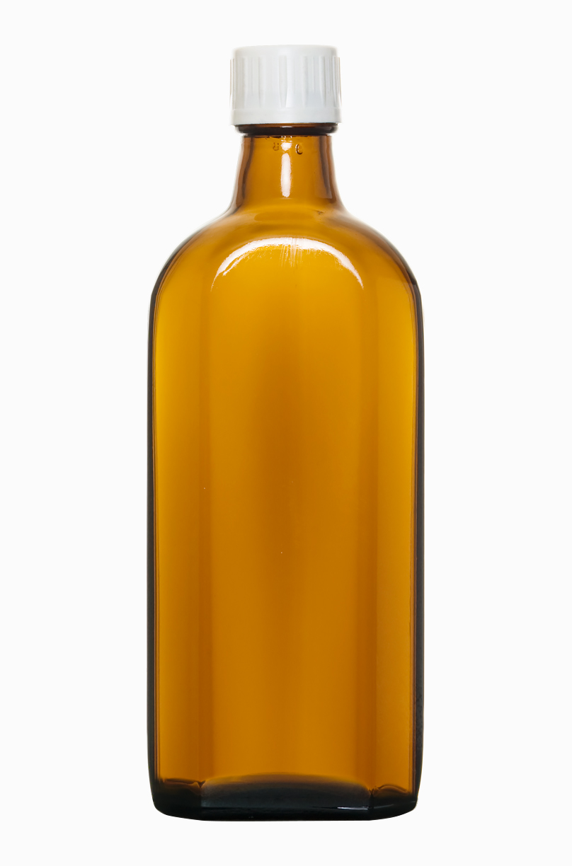 Meplatflasche: 250 Milliliter, Farbe: braun