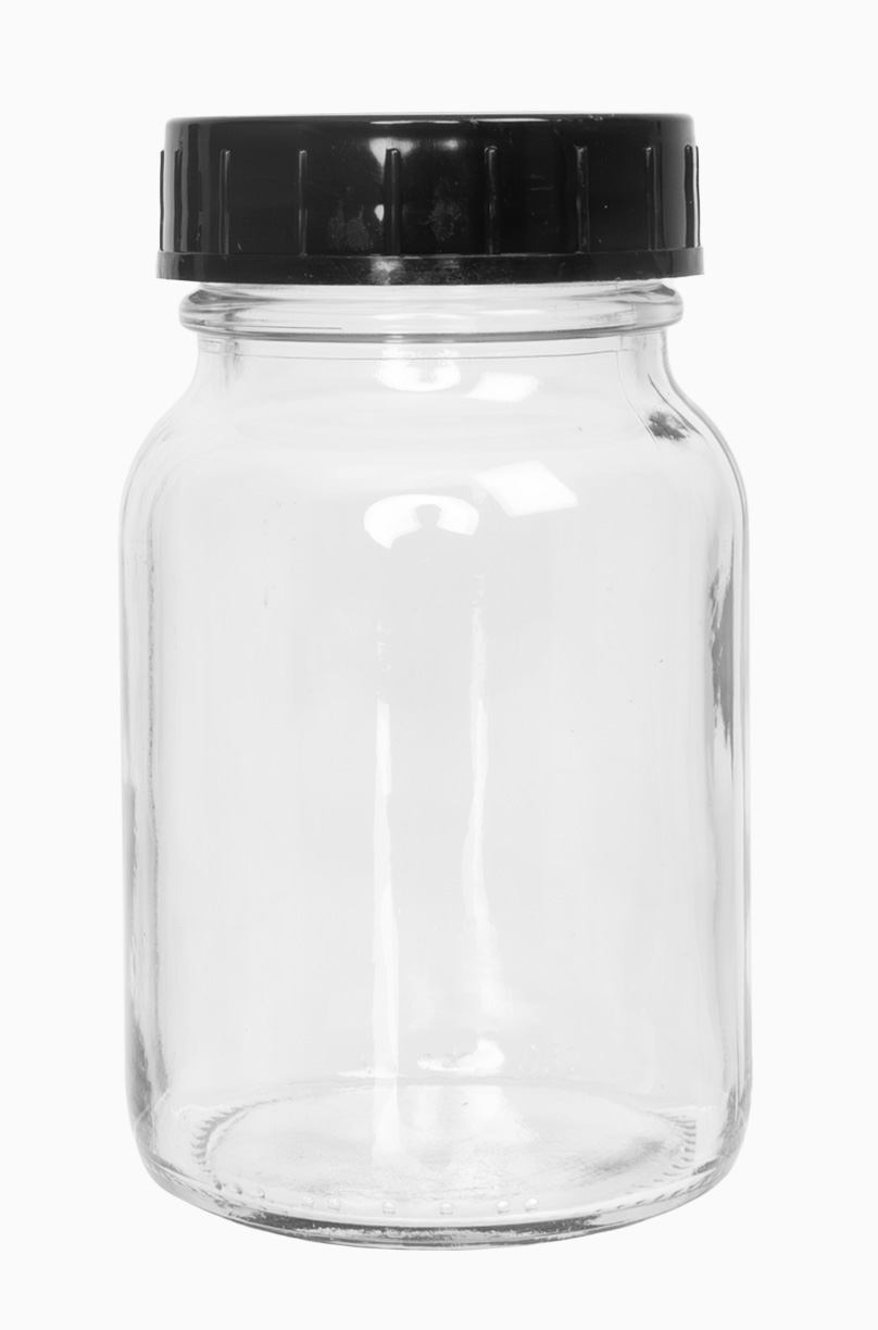 Weithalsglas: 250 Milliliter, Farbe: klar