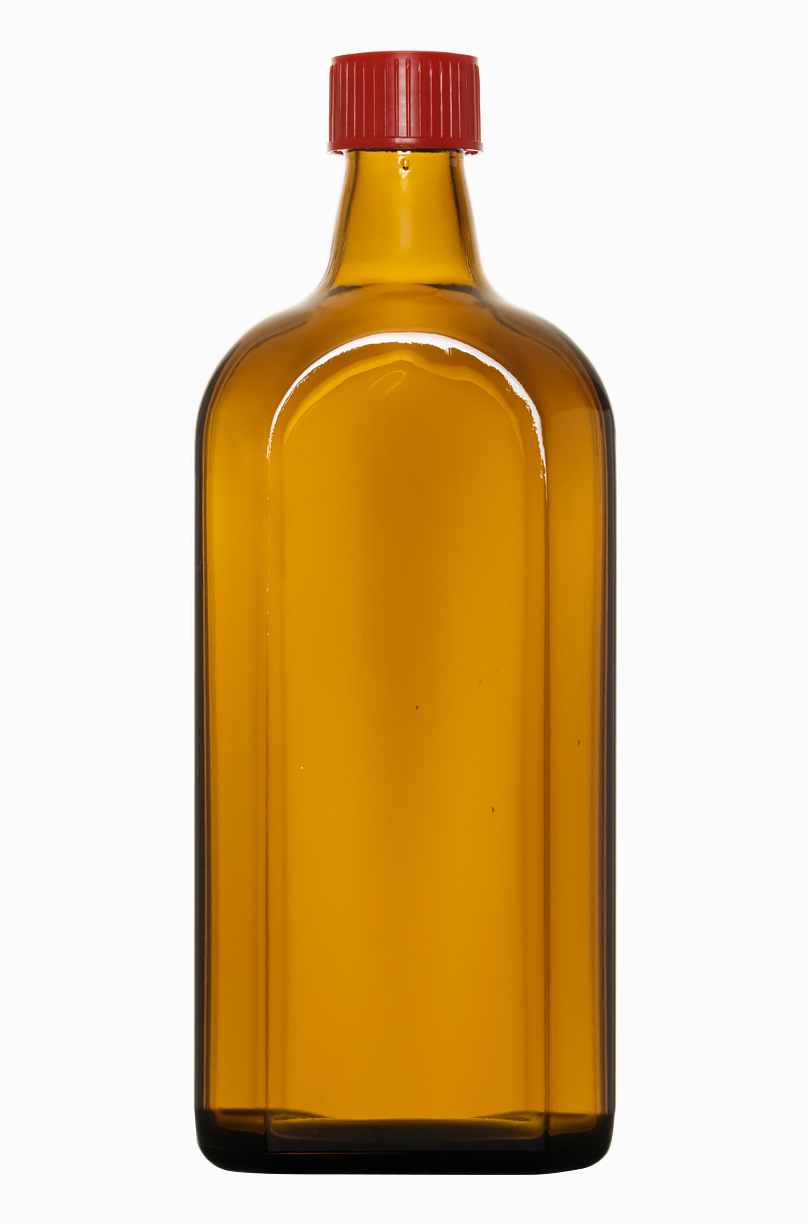 Meplatflasche: 500 Milliliter, Farbe: braun