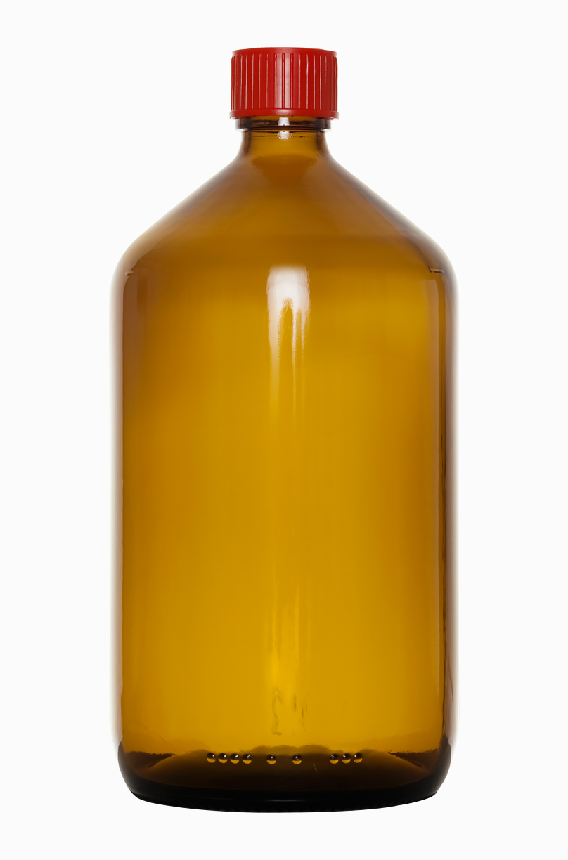 Leichte Verpackungsflasche: 1,0 Liter, Farbe: braun
