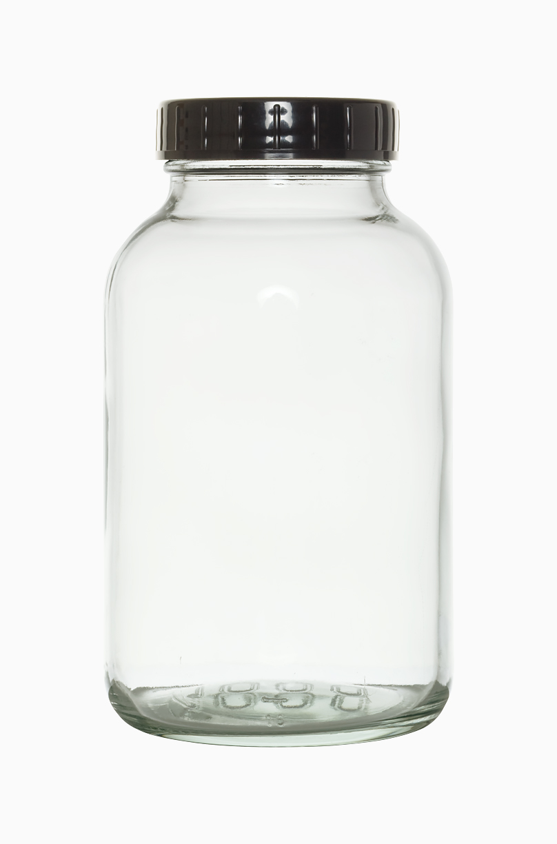 Weithalsglas: 1,0 Liter, Farbe: klar