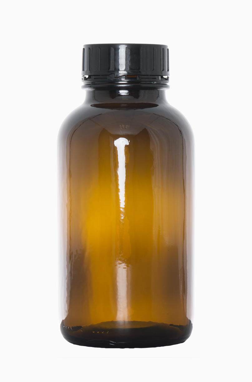 Weithalsglas OV: 2,5 Liter, Farbe: braun