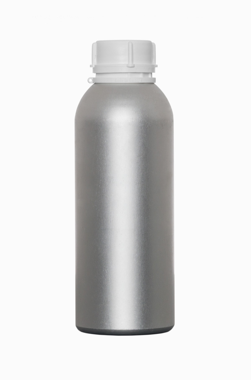 Aluminiumflasche Rundschulter plombierbar: 625 Milliliter, Farbe: silbermatt gebeizt