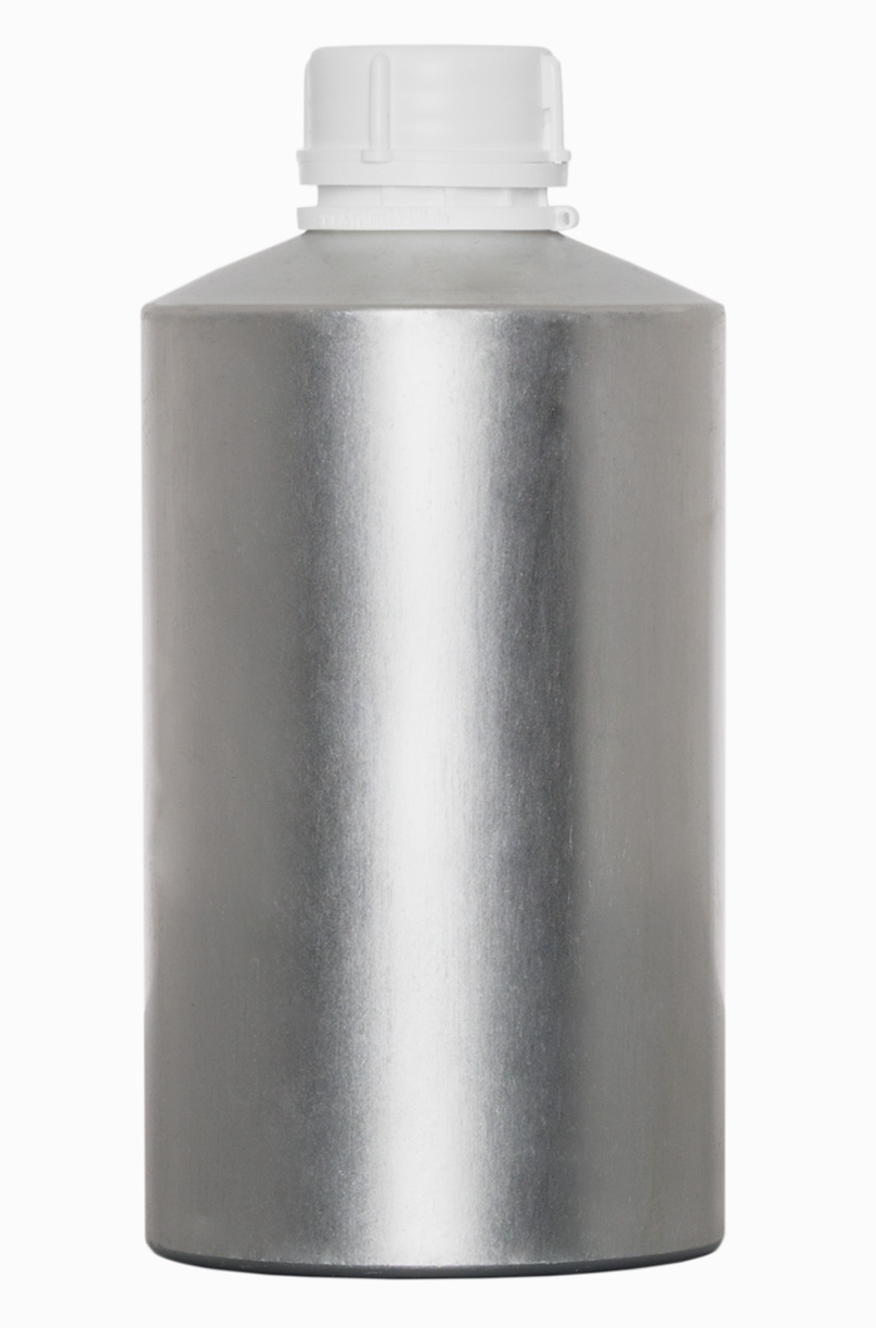 Aluminiumflasche Schrägschulter plombierbar: 1,3 Liter, Farbe: silbermatt gebeizt