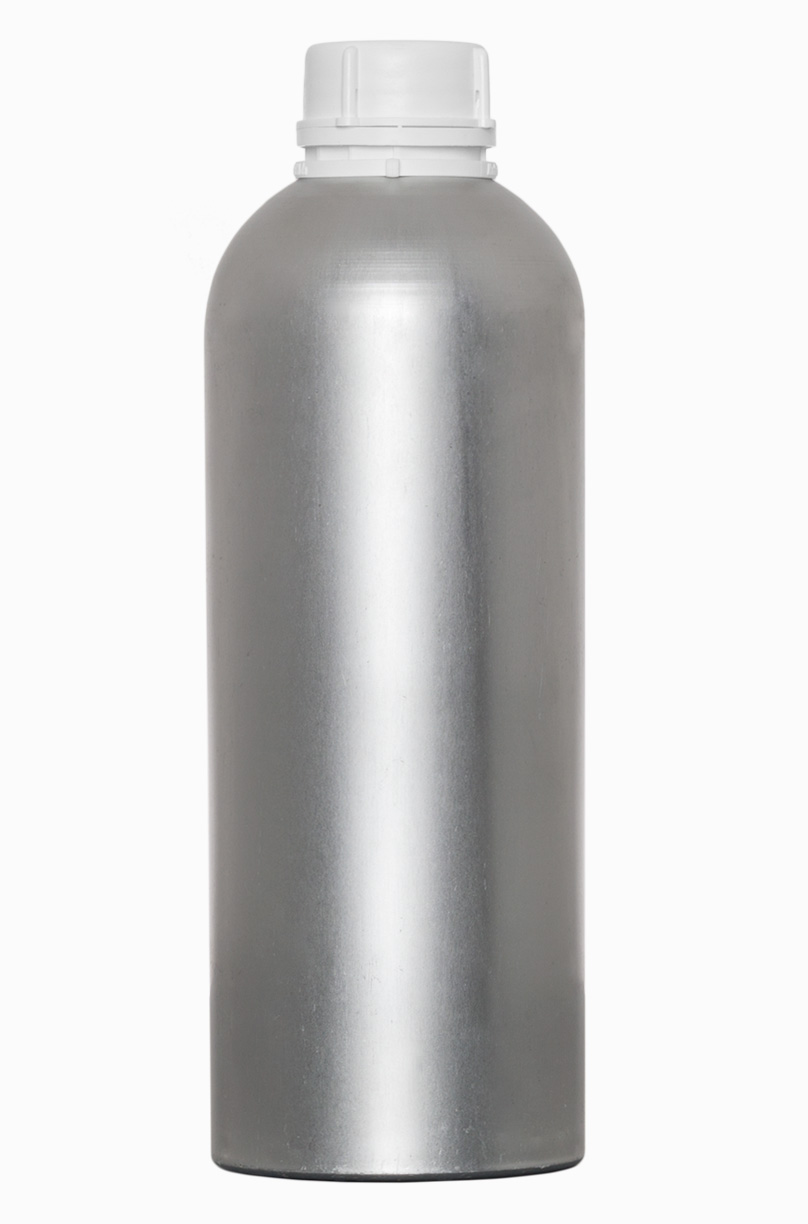 Aluminiumflasche Rundschulter plombierbar: 1,3 Liter, Farbe: silbermatt gebeizt