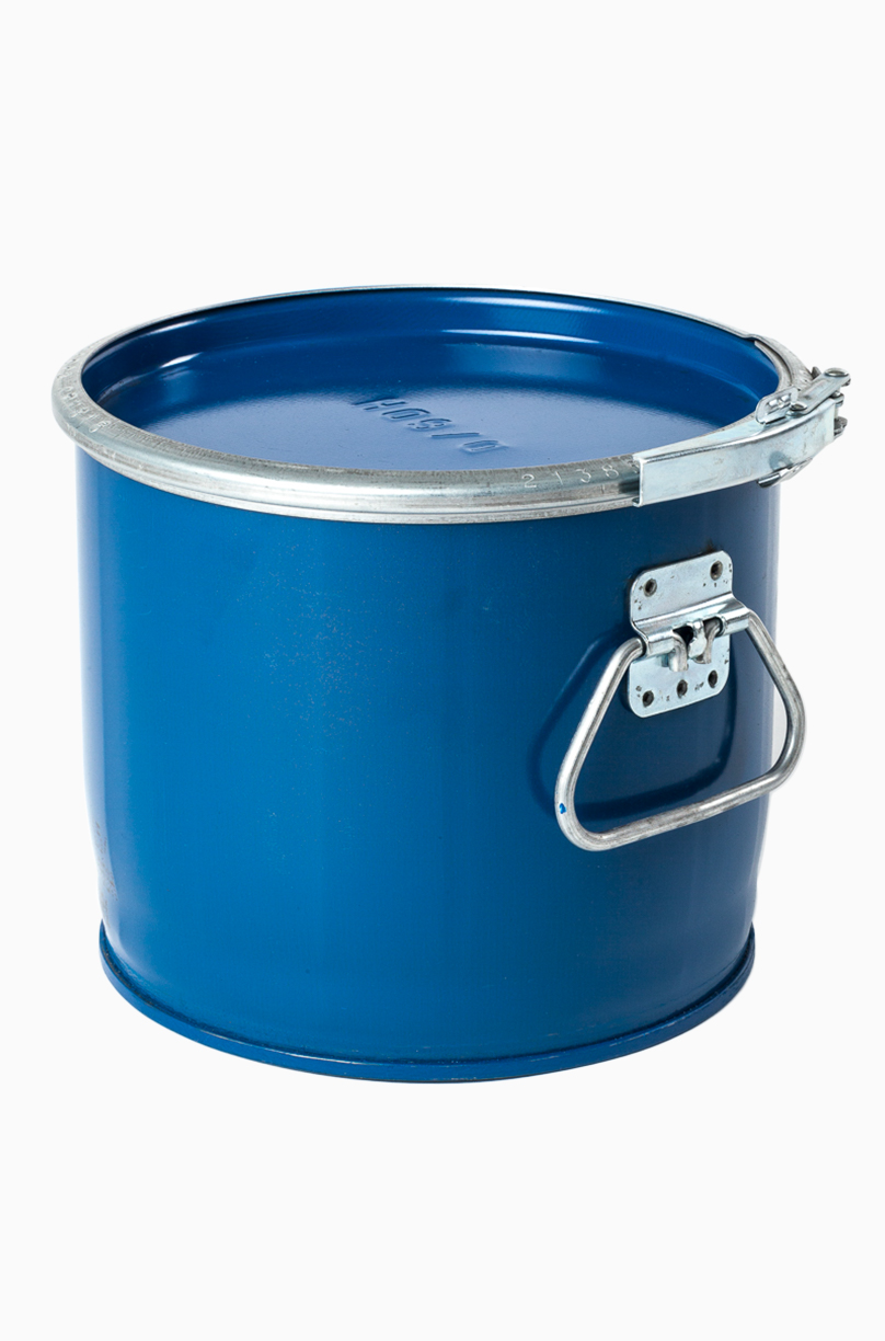 Stahlblech Bergungsfass: 6,0 Liter, Farbe: blau RAL 5010