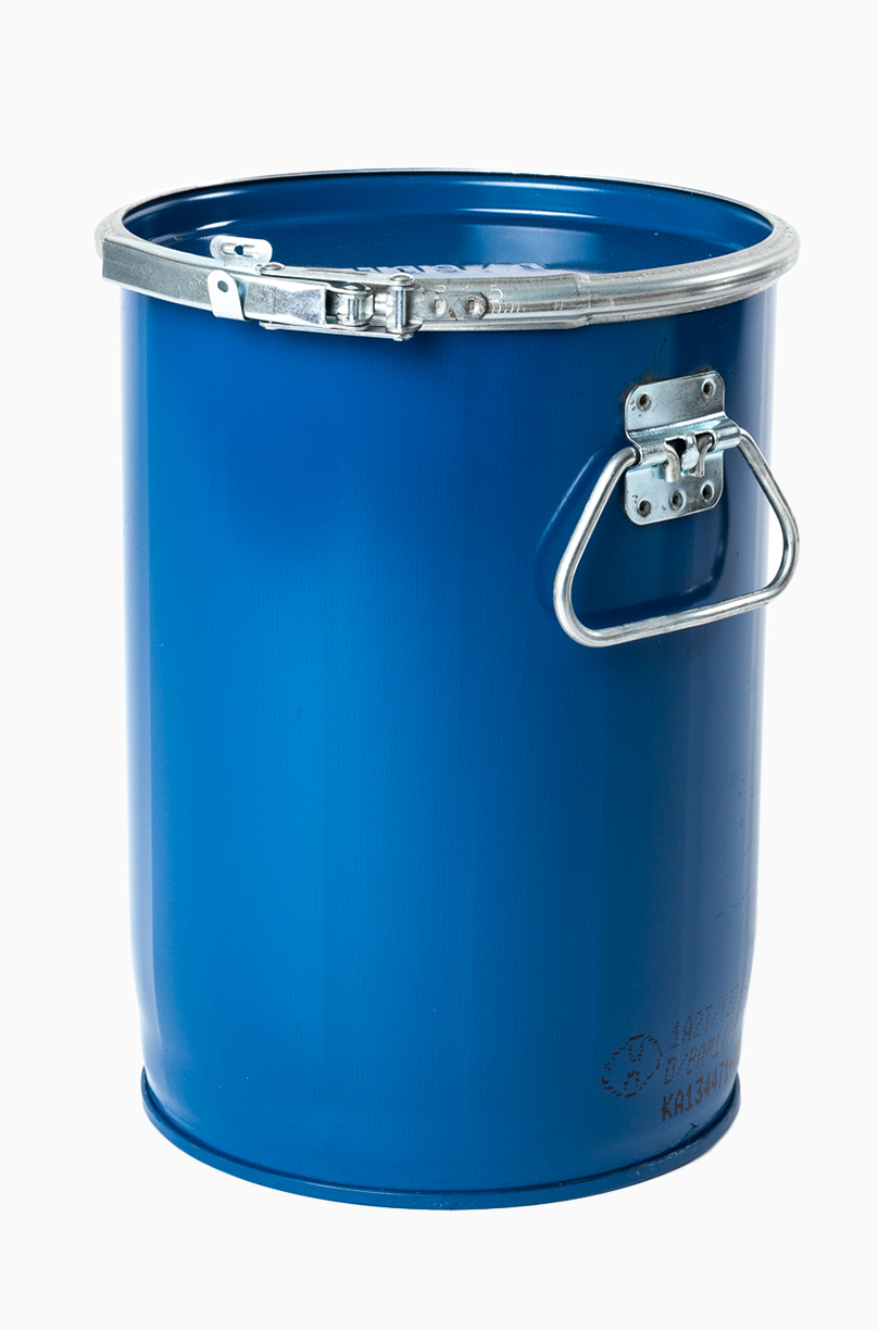 Stahlblech Bergungsfass: 12,0 Liter, Farbe: blau RAL 5010