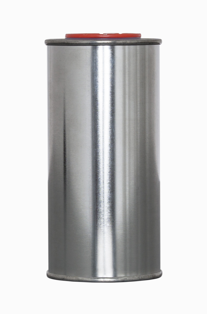 Weißblech Flachflasche: 250 Milliliter, Farbe: blank