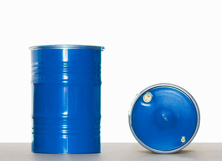 Stahlblech Deckelspundfass i.l.: 216,0 Liter, Farbe: blau RAL 5010