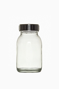 Weithalsglas: 125 Milliliter, Farbe: klar