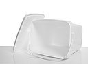 Square bucket: 27,0 liter, colour: white