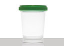 Screw lid cup: 400 milliliter, colour: clear