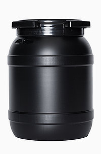 UV resistant wide neck drum: 6,0 liter, colour: black