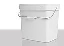 Square bucket: 27,0 liter, colour: white