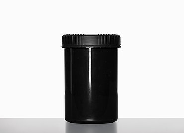Kunststoff Schraubdeckeldose UN Packo UV: 1,0 Liter, Farbe: schwarz