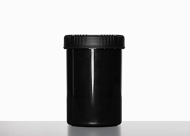 Kunststoff Schraubdeckeldose UN Packo UV: 1,0 Liter, Farbe: schwarz