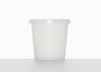 Laboratory cup: 10 milliliter, colour: natural