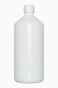 PET bottle cylindrical: 1,0 liter, colour: white