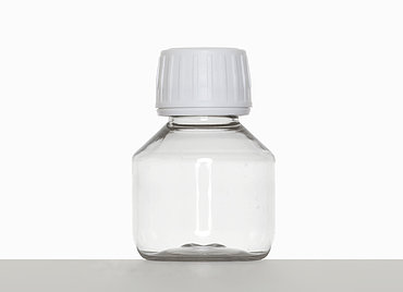 PET Rundflasche: 50 Milliliter, Farbe: klar transparent