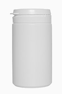 Special can with tamper proof seal white HDPE