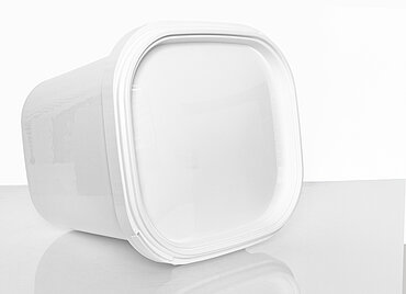 Kunststoff Rechteckeimer: 35,0 Liter, Farbe: weiß