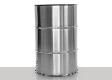 Stainless steel tight head drum: 60,0 liter, colour: matte stainless steel